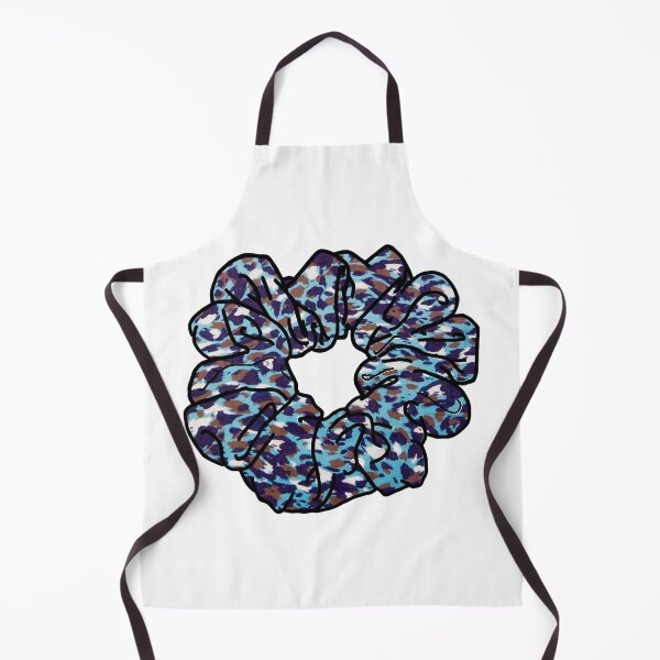 Item preview, VSCO Girl Blue Candy Leopard Pattern Hair Scrunchie  designed and sold by EpicCreation.