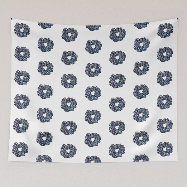 Item preview, VSCO Girl Blue Candy Leopard Pattern Hair Scrunchie  designed and sold by EpicCreation.