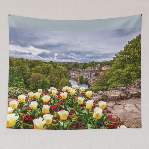 Item preview, knaresborough Viaduct And Spring Tulips designed and sold by Paul Thompson Photography.