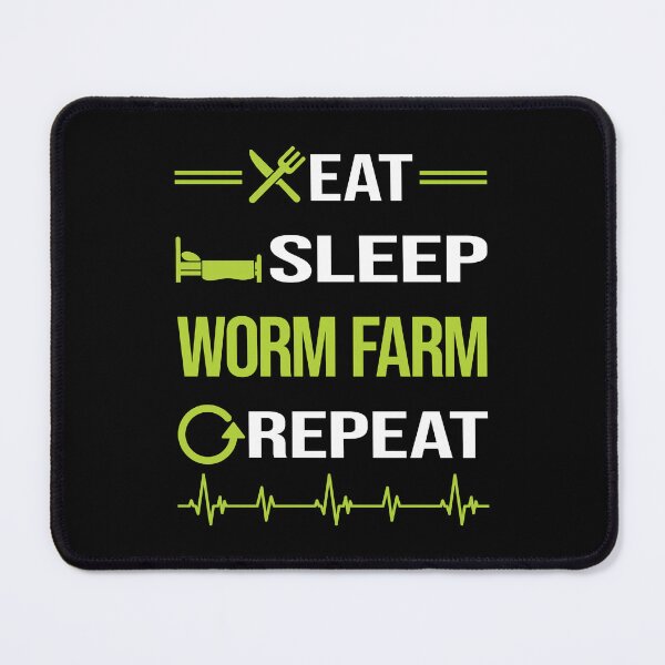 Item preview, Funny Eat Sleep Repeat Worm Farming Farmer Vermiculture Vermicompost Vermicomposting designed and sold by HappyTshirt1239.