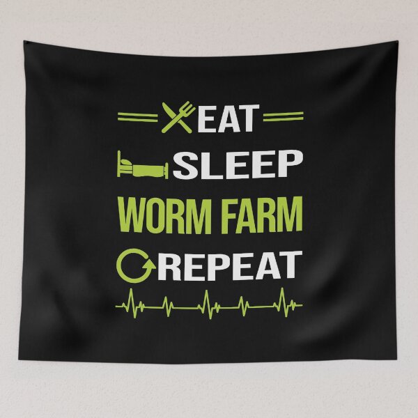Item preview, Funny Eat Sleep Repeat Worm Farming Farmer Vermiculture Vermicompost Vermicomposting designed and sold by HappyTshirt1239.
