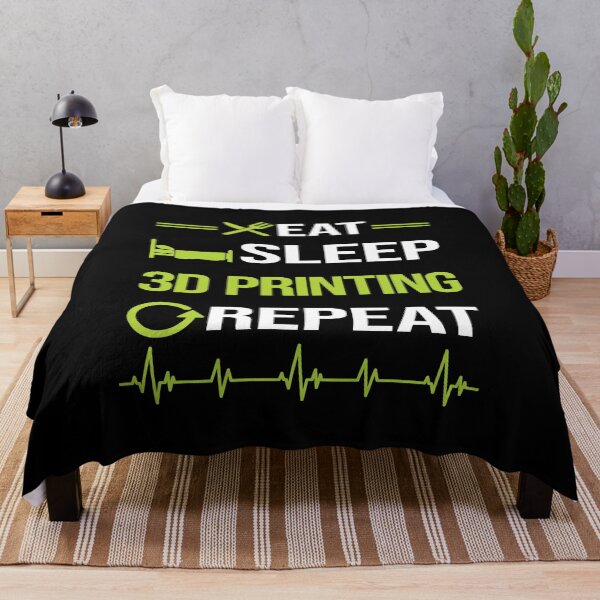 Item preview, Funny Eat Sleep Repeat 3D Printing designed and sold by HappyTshirt1239.