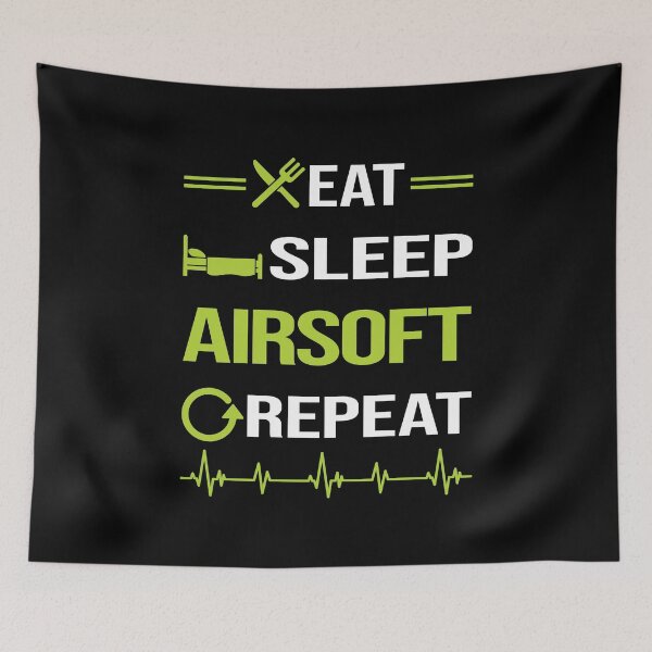Item preview, Funny Eat Sleep Repeat Airsoft designed and sold by HappyTshirt1239.