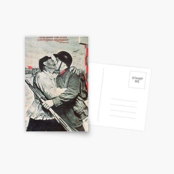 USSR CCCP Cold War Soviet Union Propaganda Posters Postcard