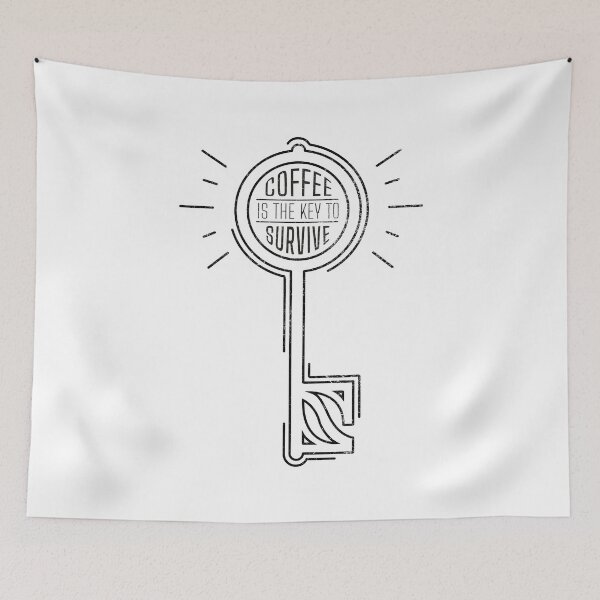 Item preview, Coffee is the key to survive - black designed and sold by adamerdos.