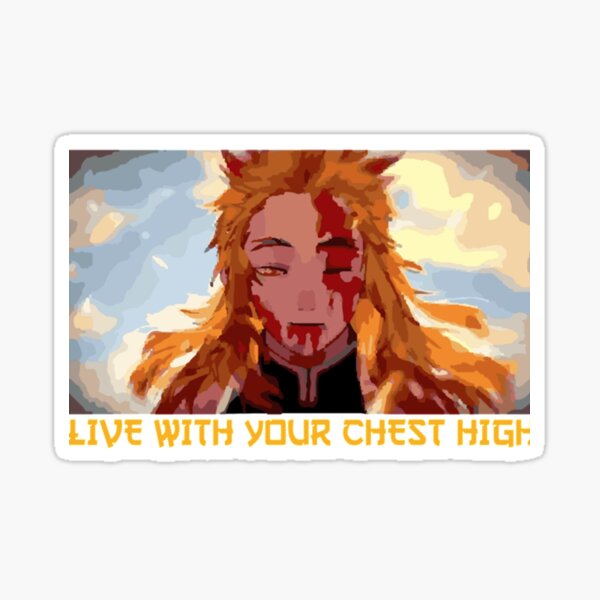Live With Your Chest High-Anime Gym Demon Slayer Classic Sticker