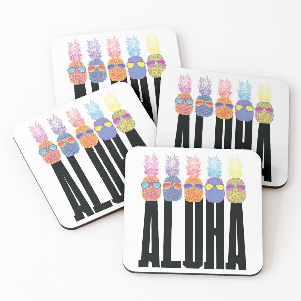 Item preview, Funny Summer Vacay Beach Aloha Black Tall Text Pineapples designed and sold by dass-art.