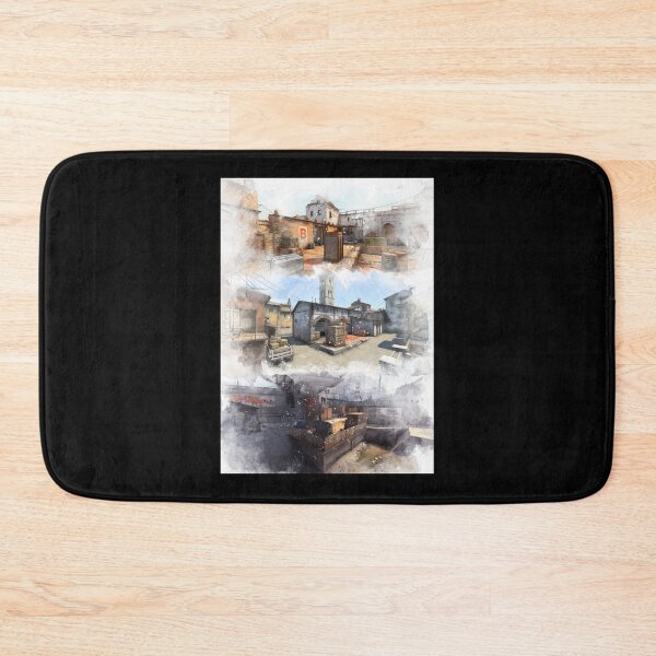 Item preview, Dust 2 Inferno And Overpass Watercolour CSGO Map Poster  T-Shirt designed and sold by FelixOstermann.