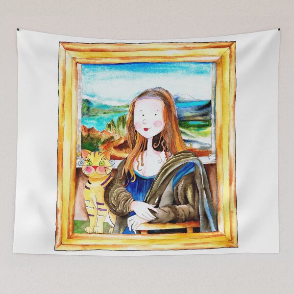 Item preview, Mona Luisa and cat Leo designed and sold by IsabelSalvador.