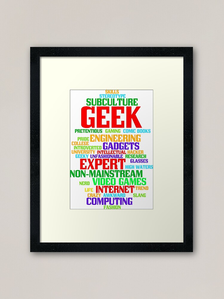 Geek Geeky Nerd Framed Art Print By Leo Penombra Redbubble