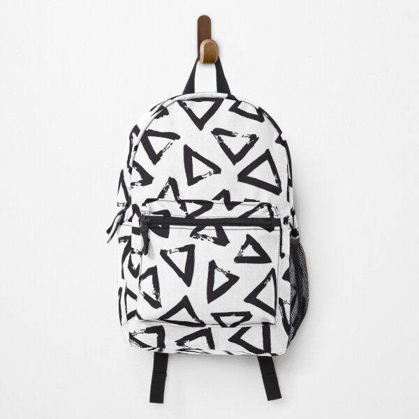 Item preview, Black Brushstroke Triangel Pattern, Scandinavian Design designed and sold by Petra Lang.