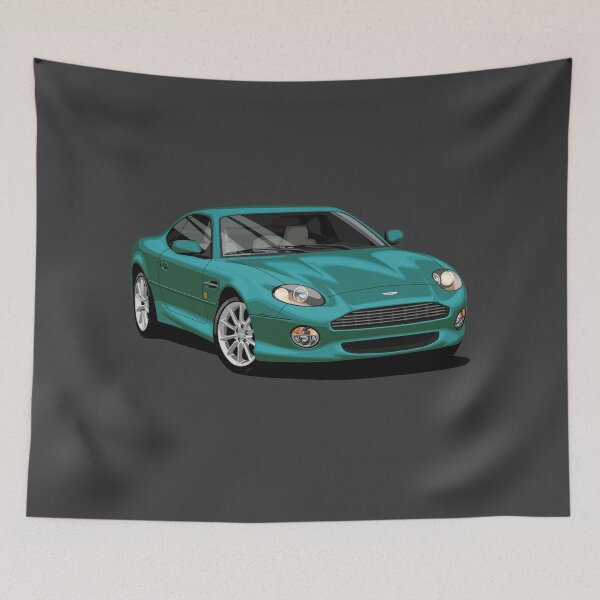 Item preview, Illustration green Aston Martin db7 coupe pop art artwork designed and sold by SketchNinja.