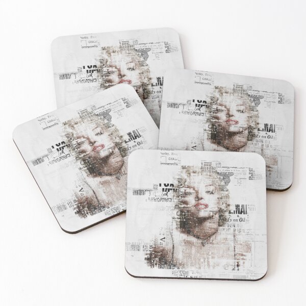 Item preview, Merilyn Monroe in newspaper art effect designed and sold by ElliOzy.