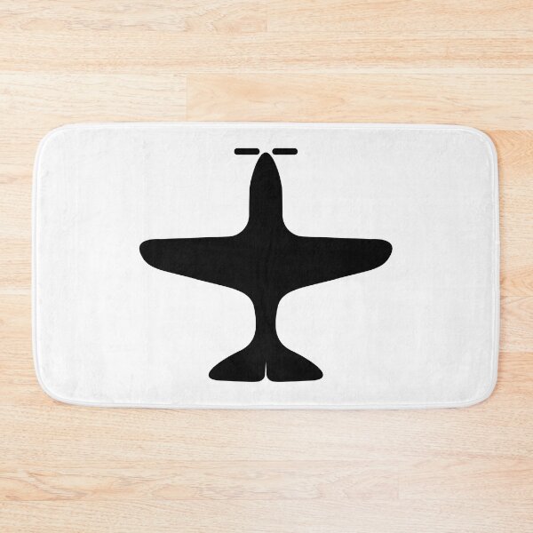 Item preview, Simple minimalist airplane plain black designed and sold by avionbubble.