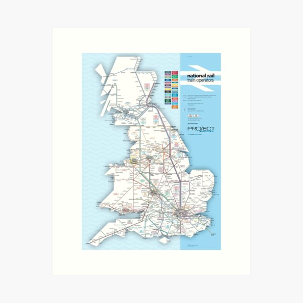 GB train operators May 2022 map Art Print