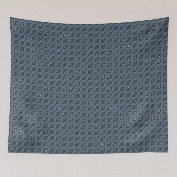 Item preview, Blue Wavy Line With Markings designed and sold by KeksWorkroom.