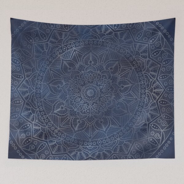 Item preview, Círculo de la vida Mandala azul apenado designed and sold by Jacob Thomas.