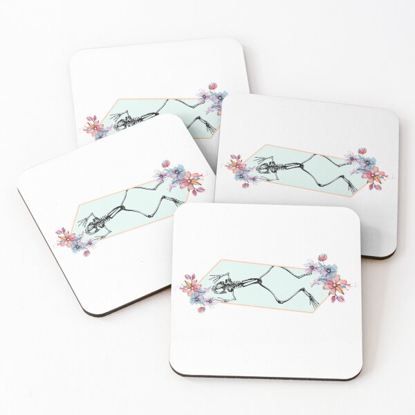 Item preview, Frog skeleton with flower designed and sold by AR-Illustration.