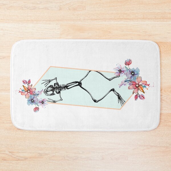 Item preview, Frog skeleton with flower designed and sold by AR-Illustration.