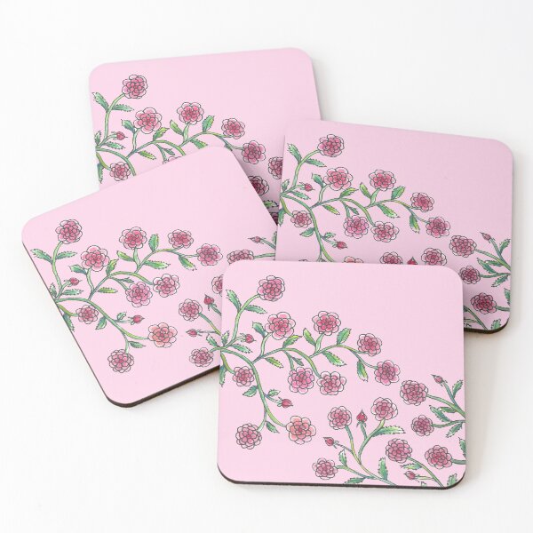 Item preview, Stylised Climbing Roses on Pink Background designed and sold by CarolineLembke.