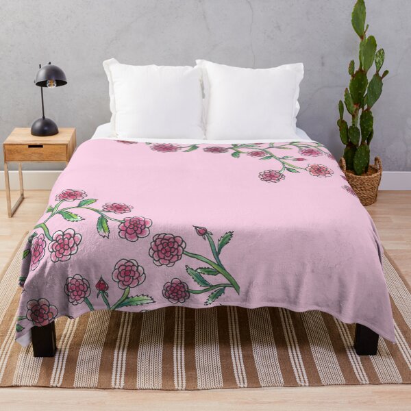 Item preview, Stylised Climbing Roses on Pink Background designed and sold by CarolineLembke.