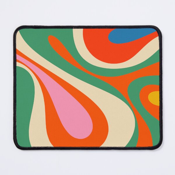 Item preview, Mod Swirl Colorful Retro Abstract Pattern in Rainbow Pop Colours designed and sold by kierkegaard.