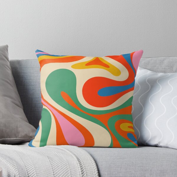 Item preview, Mod Swirl Colorful Retro Abstract Pattern in Rainbow Pop Colours designed and sold by kierkegaard.