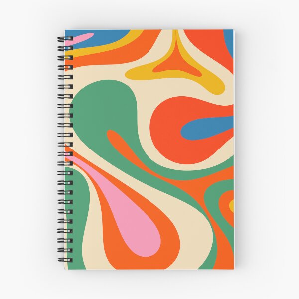 Item preview, Mod Swirl Colorful Retro Abstract Pattern in Rainbow Pop Colours designed and sold by kierkegaard.
