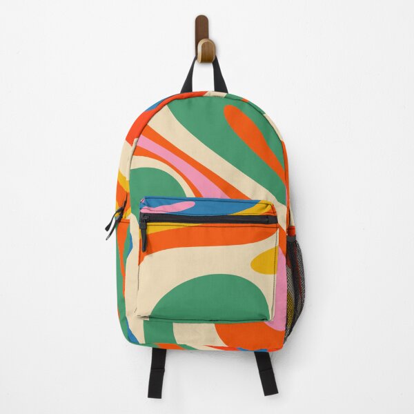 Item preview, Mod Swirl Colorful Retro Abstract Pattern in Rainbow Pop Colours designed and sold by kierkegaard.