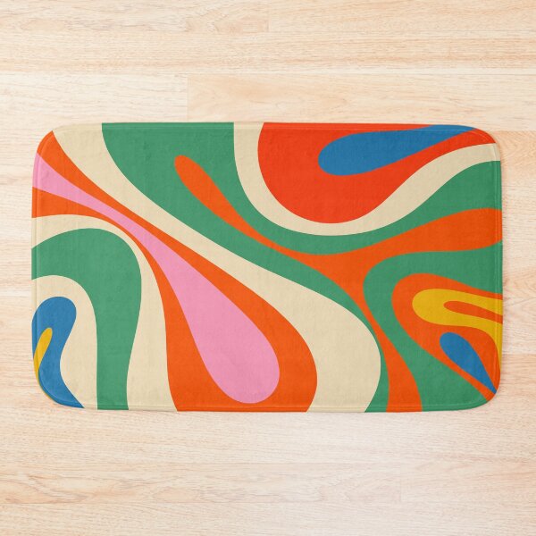 Item preview, Mod Swirl Colorful Retro Abstract Pattern in Rainbow Pop Colours designed and sold by kierkegaard.