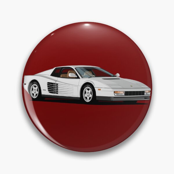 Item preview, Testarossa 80s Retrowave -classic- youngtimer white italian sportscar designed and sold by SketchNinja.
