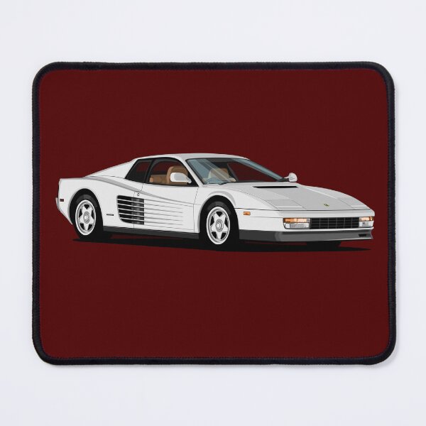 Item preview, Testarossa 80s Retrowave -classic- youngtimer white italian sportscar designed and sold by SketchNinja.