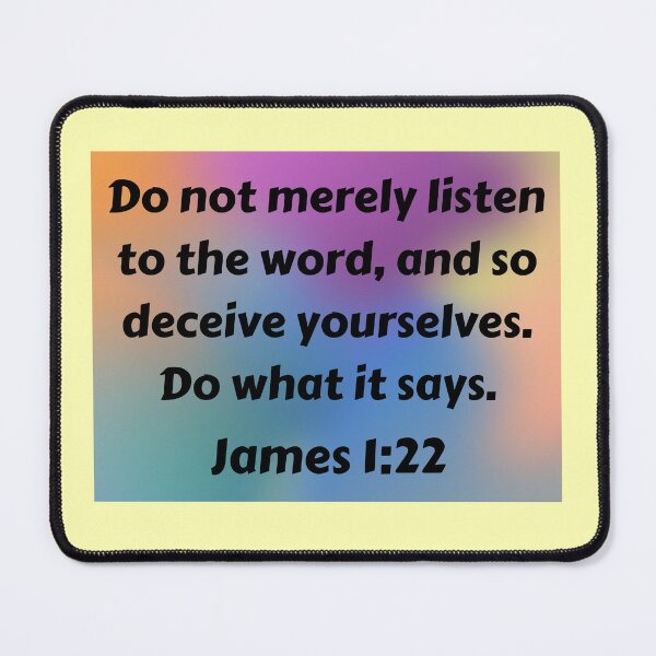 Item preview, Bible Verse James 1:22 designed and sold by Prayingwarrior.
