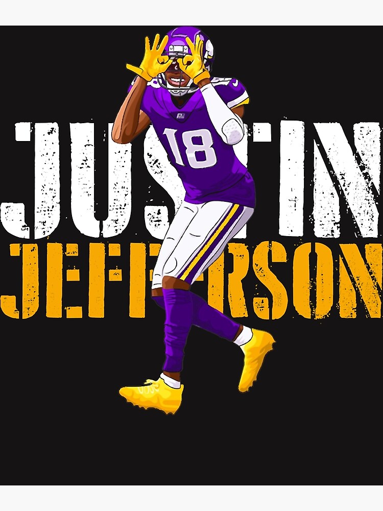 Justin Jefferson Cartoon WHT