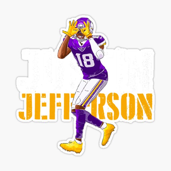 Justin Jefferson  Sticker for Sale by AnkhilNarcos