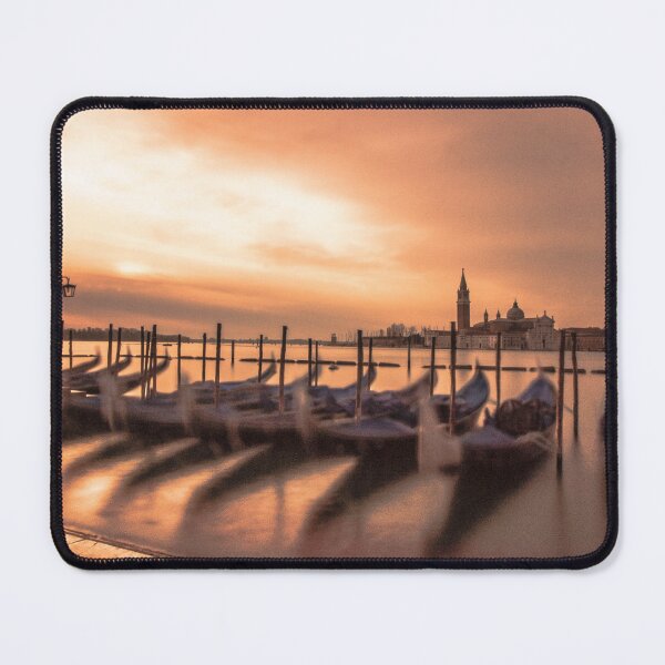 Item preview, Gondolas at sunrise, Venice designed and sold by JRussell-Photo.