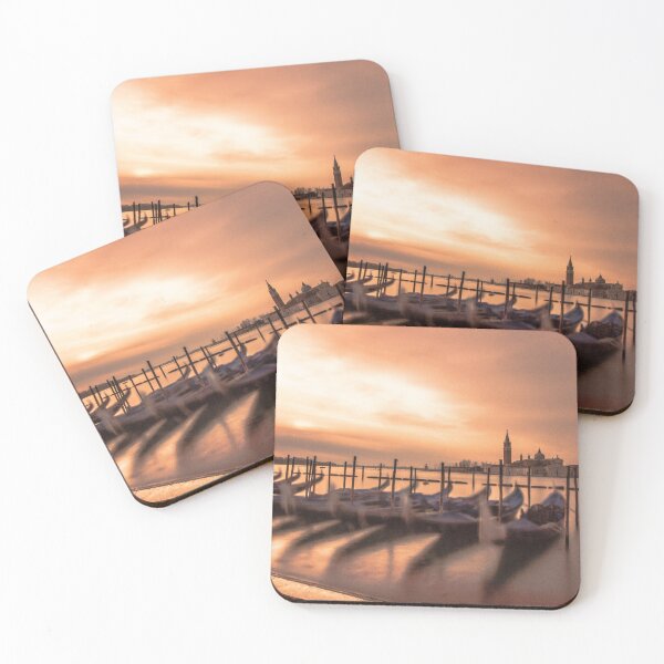 Item preview, Gondolas at sunrise, Venice designed and sold by JRussell-Photo.
