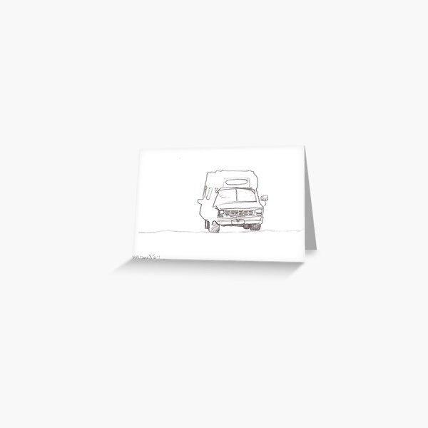 old ambulance Greeting Card