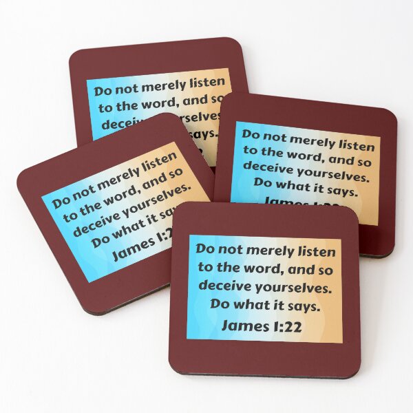 Item preview, Bible Verse James 1:22 designed and sold by Prayingwarrior.