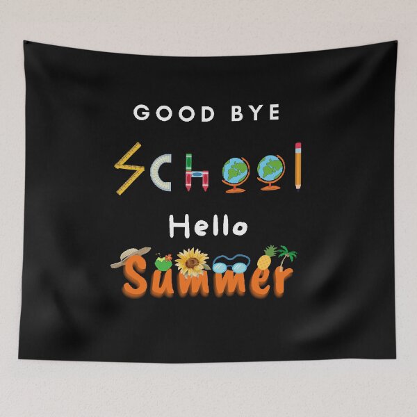 Item preview, Good Bye School Hello Summer - Funny and cute T-Shirts Quotes designed and sold by Designspot2020.