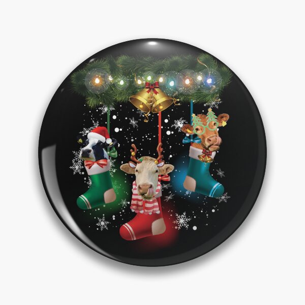 Item preview, Cow In Socks Funny Cow Reindeer Hat Santa Christmas Lights designed and sold by reginaturner.