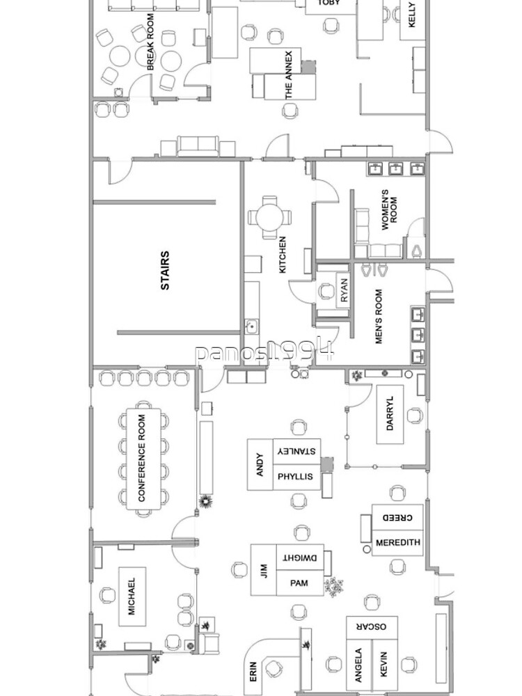The Office Floor Plan by panos1994