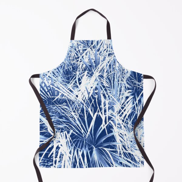 Item preview, Palm Fronds Blue and White Duo Tone Abstract Photography designed and sold by taiche.