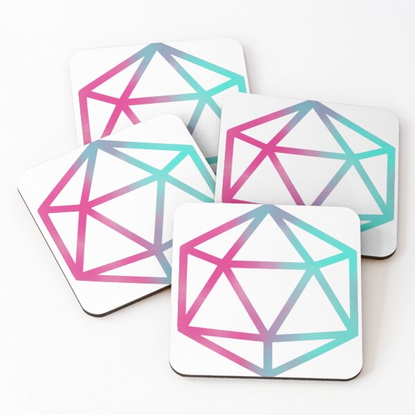 Item preview, Pink and Cyan Fade D20 designed and sold by Dead1bird.