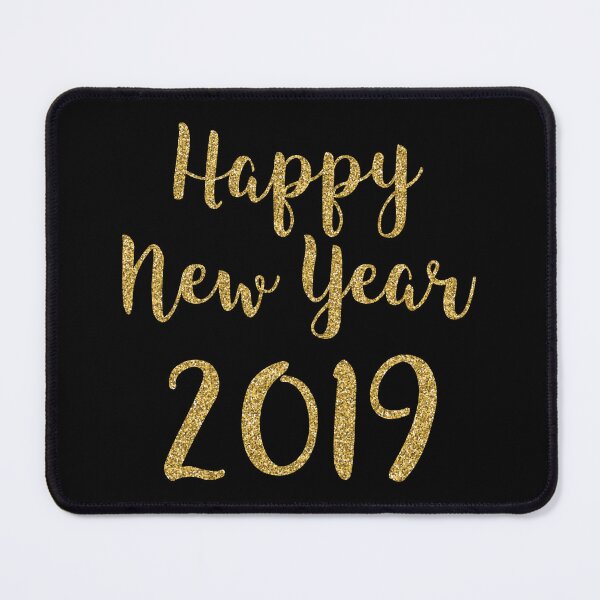 Item preview, Happy New Year Welcome 2019 Sparkly Gold New Year's Eve Gift designed and sold by haselshirt.