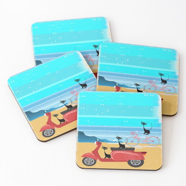 Item preview, Retro Kitties at the Beach designed and sold by LisWilliams.