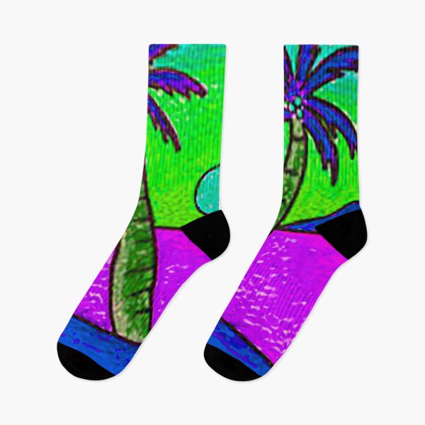 Item preview,  Deserted Island, Tropical sunset, Crayon Tropical Sunset, Palm Trees, Coloring book Tropical island, Blue Lagoon designed and sold by Nostrathomas66.