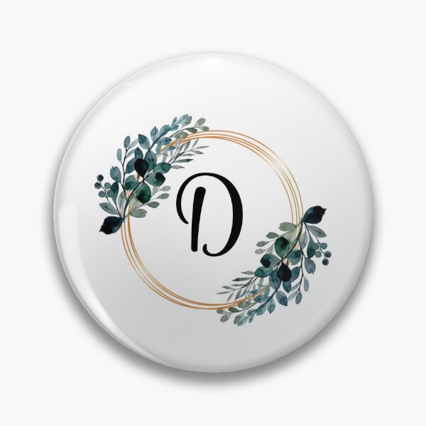 Item preview, Monogram Letter D | Laurels with Gold Borders designed and sold by JustSeasons.