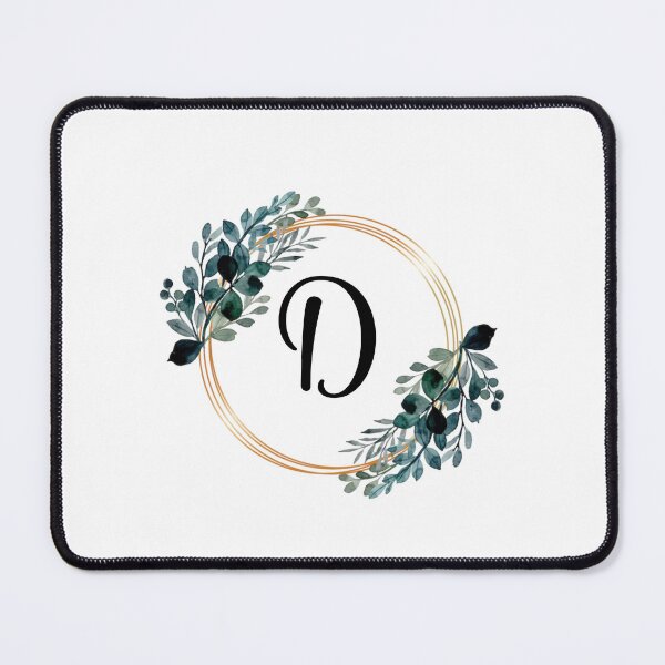 Item preview, Monogram Letter D | Laurels with Gold Borders designed and sold by JustSeasons.