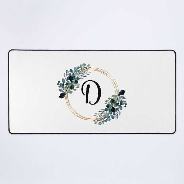 Item preview, Monogram Letter D | Laurels with Gold Borders designed and sold by JustSeasons.